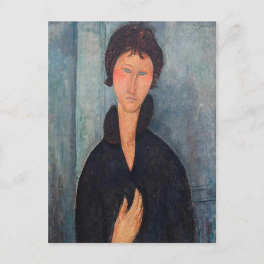 Amedeo Modigliani - Vrouw met blauwe ogen Briefkaart (Voorkant)