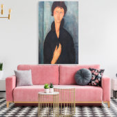 Amedeo Modigliani - Vrouw met blauwe ogen Canvas Afdruk (Insitu (Woonkamer))