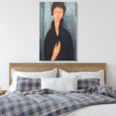 Amedeo Modigliani - Vrouw met blauwe ogen Canvas Afdruk (Insitu (Slaapkamer))