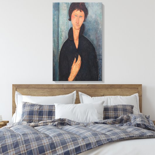 Amedeo Modigliani - Vrouw met blauwe ogen Canvas Afdruk (Insitu (Slaapkamer))