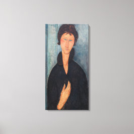 Amedeo Modigliani - Vrouw met Blauwe Ogen Canvas Afdruk