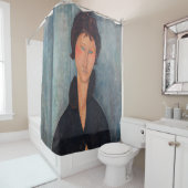 Amedeo Modigliani - Vrouw met blauwe ogen Douchegordijn (In situ)