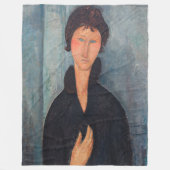 Amedeo Modigliani - Vrouw met blauwe ogen Fleece Deken (Voorkant)
