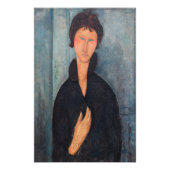 Amedeo Modigliani - Vrouw met blauwe ogen Foto Afdruk (Voorkant)