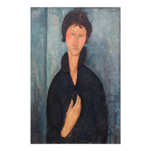 Amedeo Modigliani - Vrouw met blauwe ogen Foto Afdruk