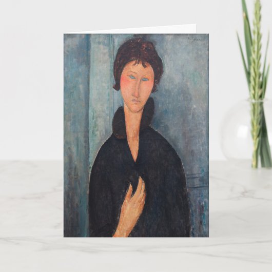 Amedeo Modigliani - Vrouw met blauwe ogen Kaart (Voorkant)