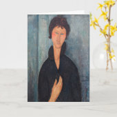 Amedeo Modigliani - Vrouw met blauwe ogen Kaart (Gele Bloem)
