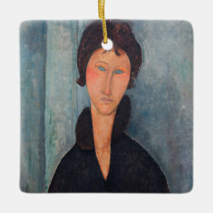 Amedeo Modigliani - Vrouw met blauwe ogen Keramisch Ornament