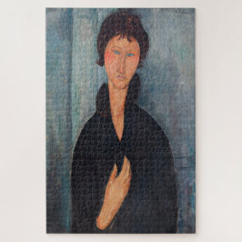 Amedeo Modigliani - Vrouw met blauwe ogen Legpuzzel