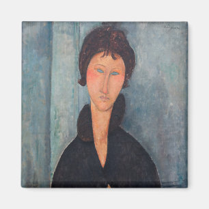 Amedeo Modigliani - Vrouw met blauwe ogen Magneet