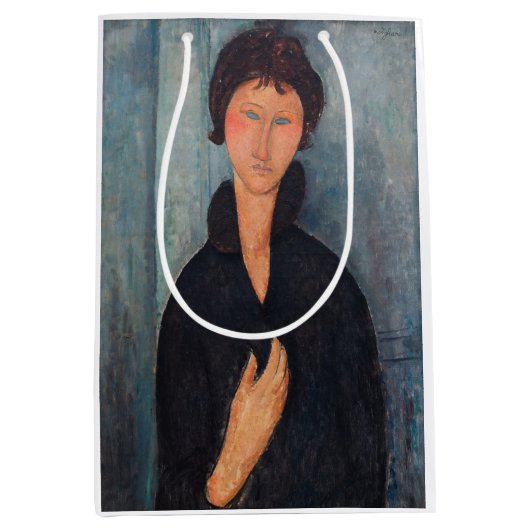 Amedeo Modigliani - Vrouw met blauwe ogen Medium Cadeauzakje (Voorkant)