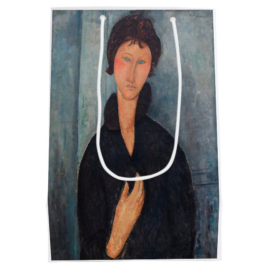 Amedeo Modigliani - Vrouw met blauwe ogen Medium Cadeauzakje (Achterkant)