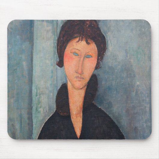 Amedeo Modigliani - Vrouw met blauwe ogen Muismat (Voorkant)