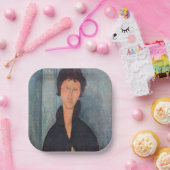 Amedeo Modigliani - Vrouw met blauwe ogen Papieren Bordje (Feest)