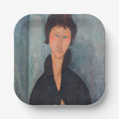 Amedeo Modigliani - Vrouw met blauwe ogen Papieren Bordje (Voorkant)