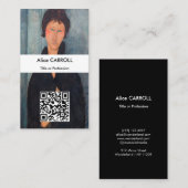 Amedeo Modigliani - Vrouw met blauwe ogen - QR-cod Visitekaartje (Voorkant / Achterkant)