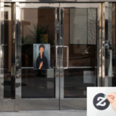 Amedeo Modigliani - Vrouw met blauwe ogen Raamsticker (Kantoordeur)