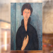 Amedeo Modigliani - Vrouw met blauwe ogen Raamsticker (Vel 2)