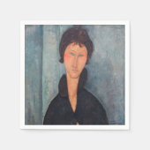 Amedeo Modigliani - Vrouw met blauwe ogen Servet (Voorkant)