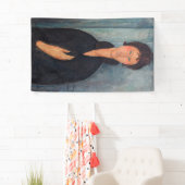 Amedeo Modigliani - Vrouw met blauwe ogen Spandoek (Insitu)