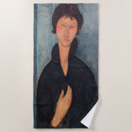 Amedeo Modigliani - Vrouw met blauwe ogen Strandlaken