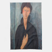 Amedeo Modigliani - Vrouw met blauwe ogen Theedoek (Verticaal)