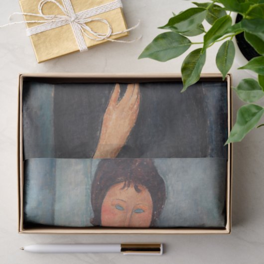 Amedeo Modigliani - Vrouw met blauwe ogen Tissuepapier (Geschenk)