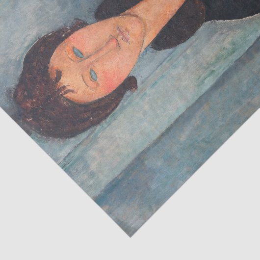 Amedeo Modigliani - Vrouw met blauwe ogen Tissuepapier (Detail)