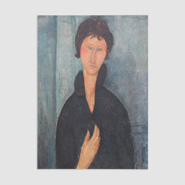 Amedeo Modigliani - Vrouw met blauwe ogen Tissuepapier