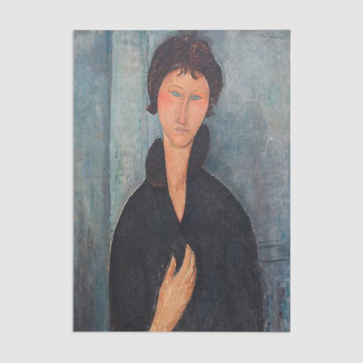 Amedeo Modigliani - Vrouw met blauwe ogen Tissuepapier