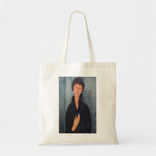 Amedeo Modigliani - Vrouw met blauwe ogen Tote Bag (Voorkant)