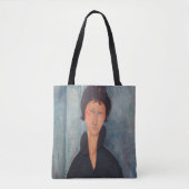 Amedeo Modigliani - Vrouw met blauwe ogen Tote Bag (Voorkant)