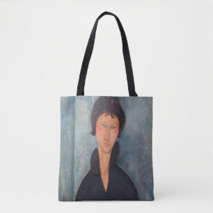 Amedeo Modigliani - Vrouw met blauwe ogen Tote Bag