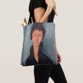 Amedeo Modigliani - Vrouw met blauwe ogen Tote Bag (Dichtbij)