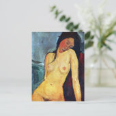 Amedeo Modigliani - Vrouw met zitplaats Briefkaart (Staand voorkant)