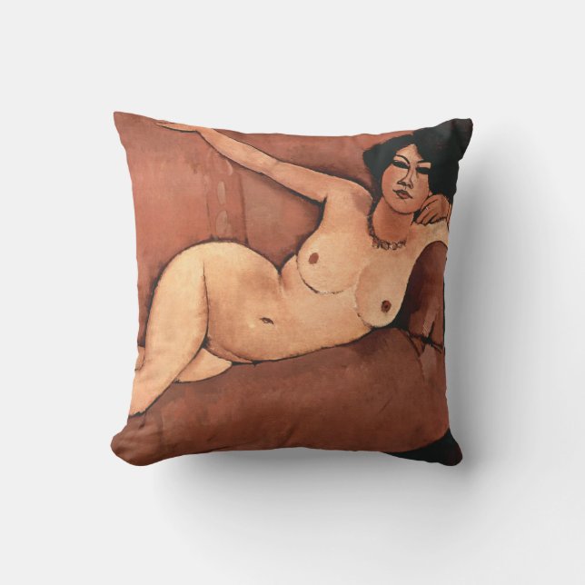Amedeo Modigliani Vrouw Op Een Bank Kussen (Voorkant)