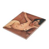 Amedeo Modigliani Vrouw Op Een Bank Tegeltje (Zijkant)