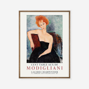 Amedeo Modigliani Woman met Red Hair Art Exhibit Poster