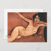 Amedeo Modigliani Woman on a Sofa Briefkaart (Voorkant / Achterkant)