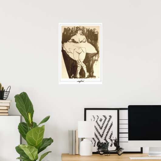 Amedeo Modigliani Zedign Art Poster #168 (Thuiskantoor)