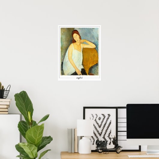 Amedeo Modigliani Zedign Art Poster #17 (Thuiskantoor)