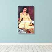 Amedeo Modigliani - Zittende vrouw Canvas Afdruk (Insitu (Houten vloer))