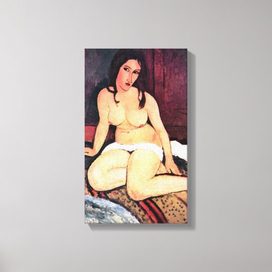 Amedeo Modigliani - Zittende vrouw Canvas Afdruk (Voorkant)
