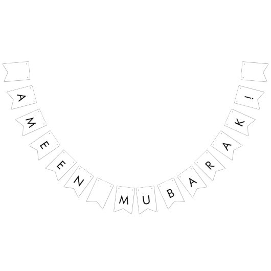 Ameen Mubarak Pennant Bunting Banner (Alle)