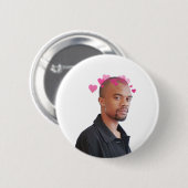 Ameer Vann w/Hearts - Brockhampton Ronde Button 5,7 Cm (Voorkant /achterkant)