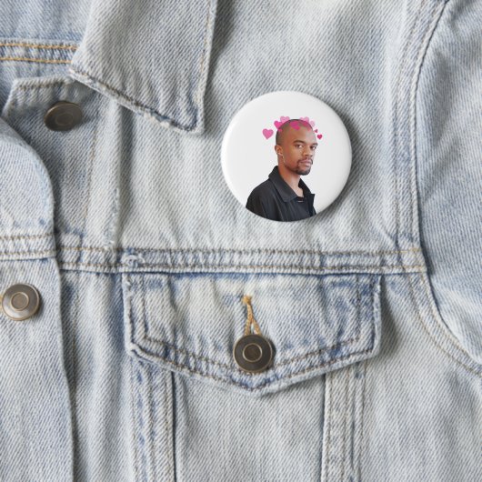 Ameer Vann w/Hearts - Brockhampton Ronde Button 5,7 Cm (In situ)