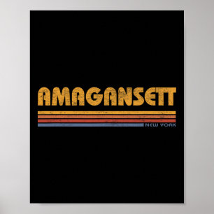 Amegansett New York Vintage Terugblik Vakantie Sou Poster