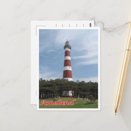 Ameland - Holland - Frisian Islands - Vuurtoren - Briefkaart (Voorkant / Achterkant in situ)