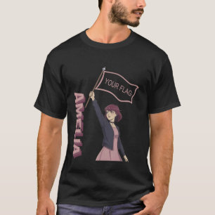 Amelia Anime Stijl Paarse Goth Meisje Esthetische T-shirt