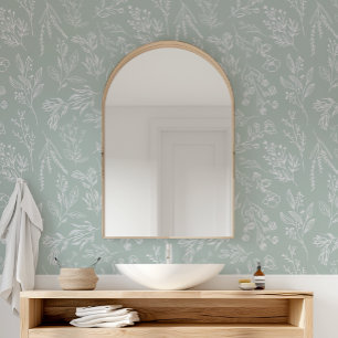 AMELIA Bloemen Boho Botanische Bloem Salie Groen Behang